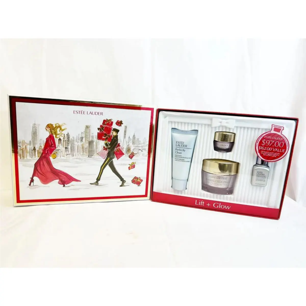 Estee Lauder Lift + Glow Skincare 4 Piece Skincare Gift Set Value