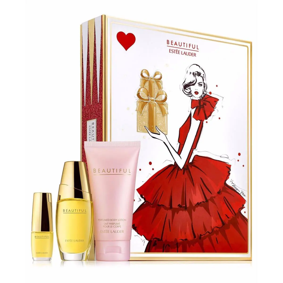 Estee Lauderbeautiful 3pc Set 1oz Edp Spray + .16oz Edp Mini + 2.5oz Body Lotion