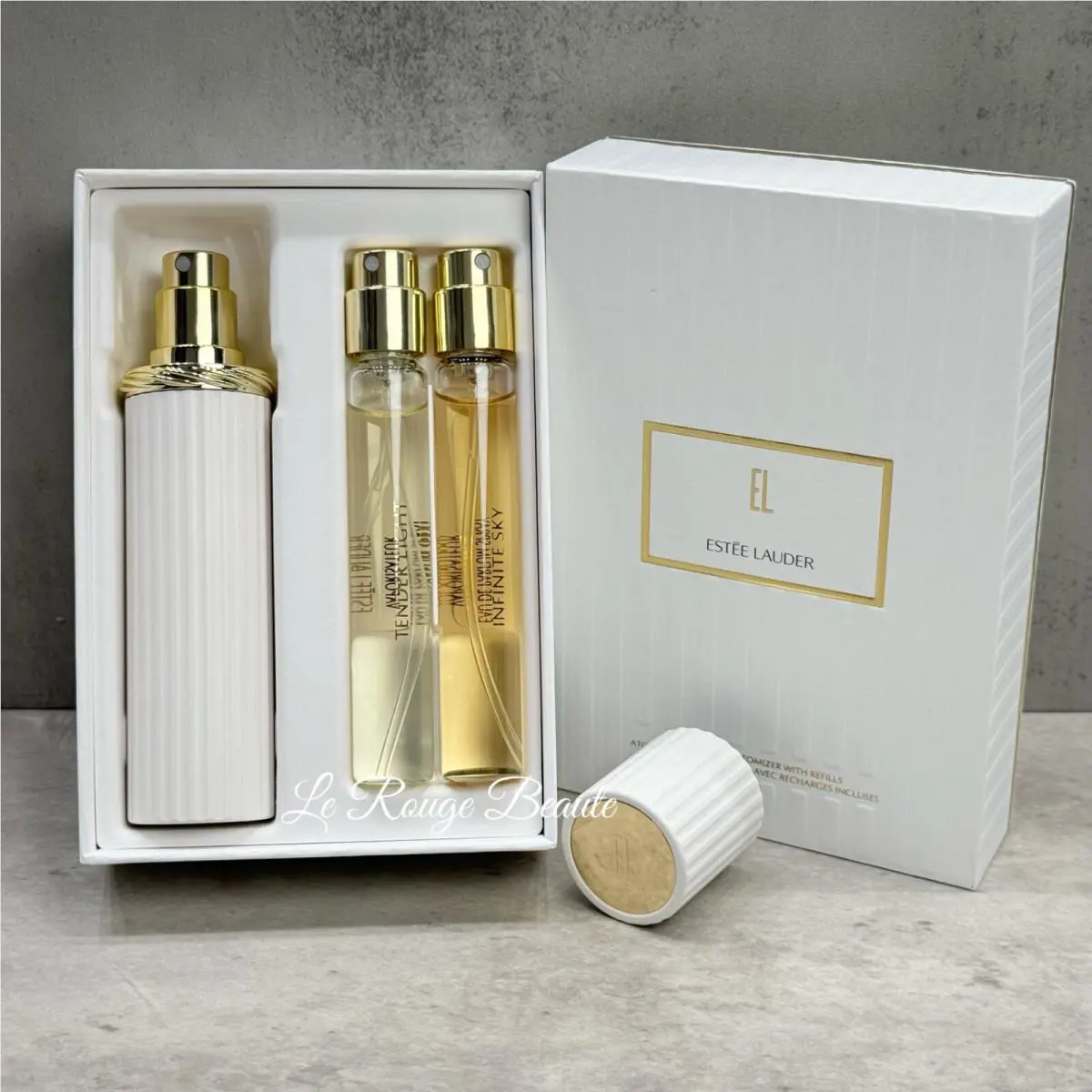 Estee Lauder Luxury Collection Atomizer Case with Refills 3 Travel Size