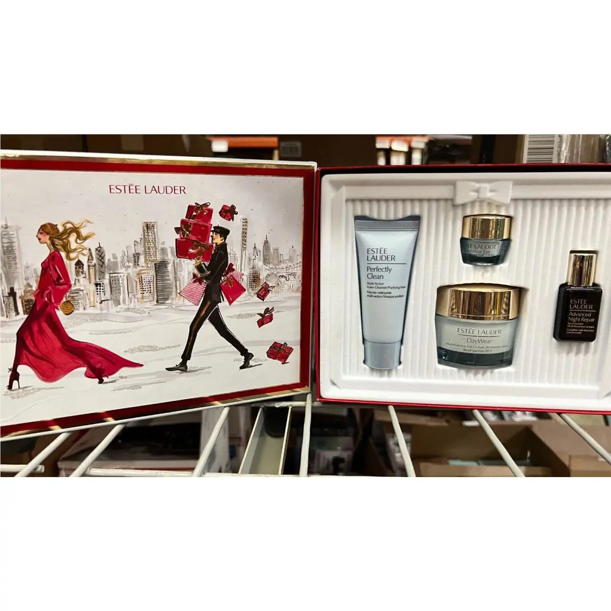 Estee Lauder Protect+hydrate Skincare 4Pcs Set: Day Wear Creme Cleanser Anr