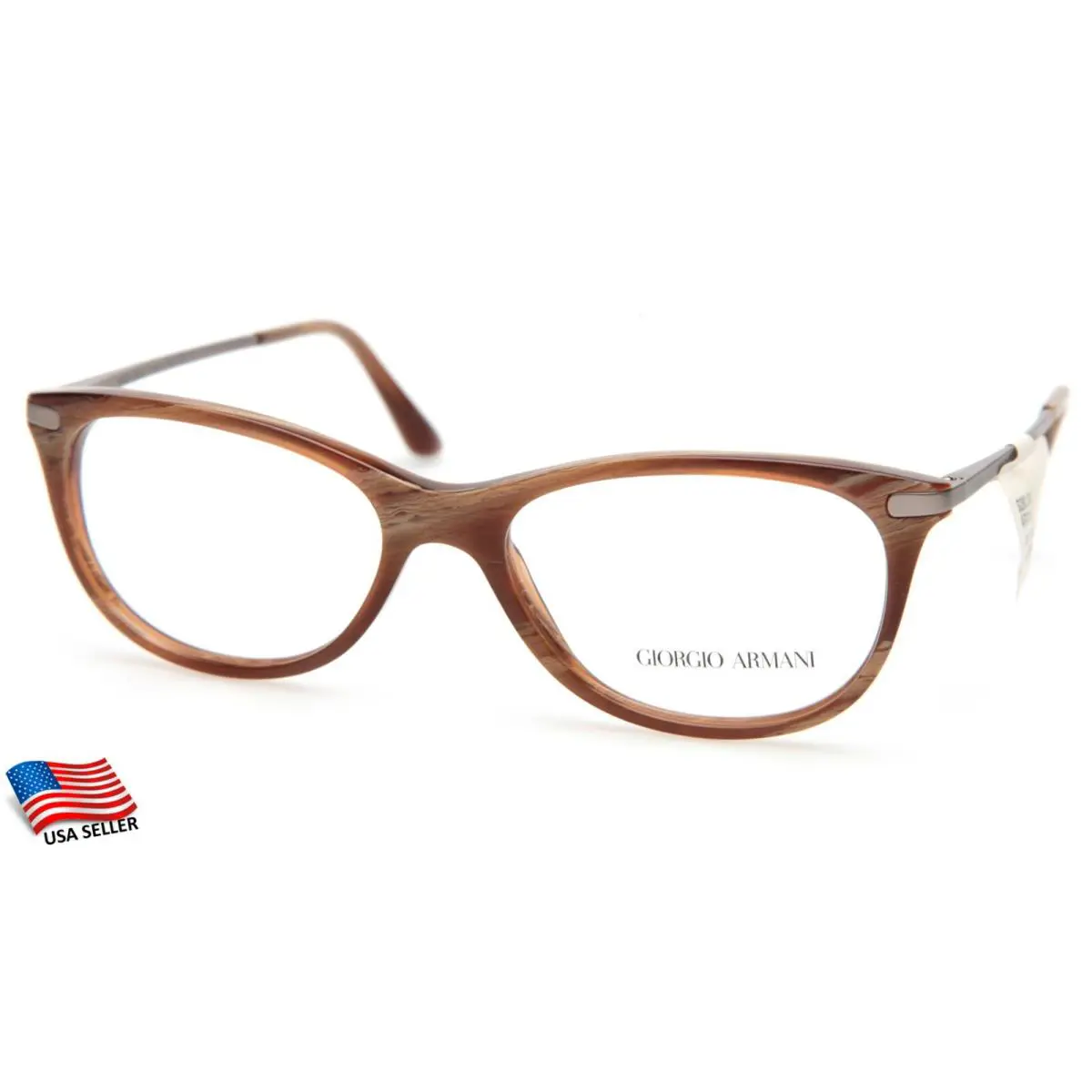 Giorgio Armani AR7015 5134 Brown Horn Eyeglasses Frame 51-16-140 B36mm Italy