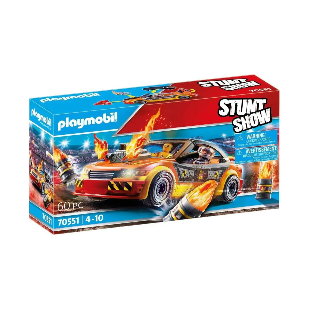 Playmobil Stunt Show Crash Car Building Set 70551 IN Stock
