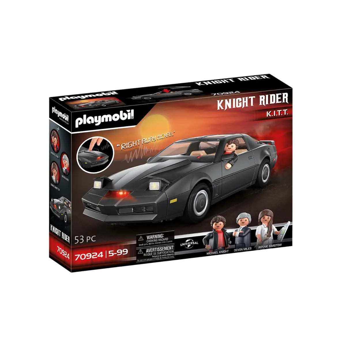 Playmobil 70924 Knight Rider K.i.t.t with Lights and Sound Mib/new