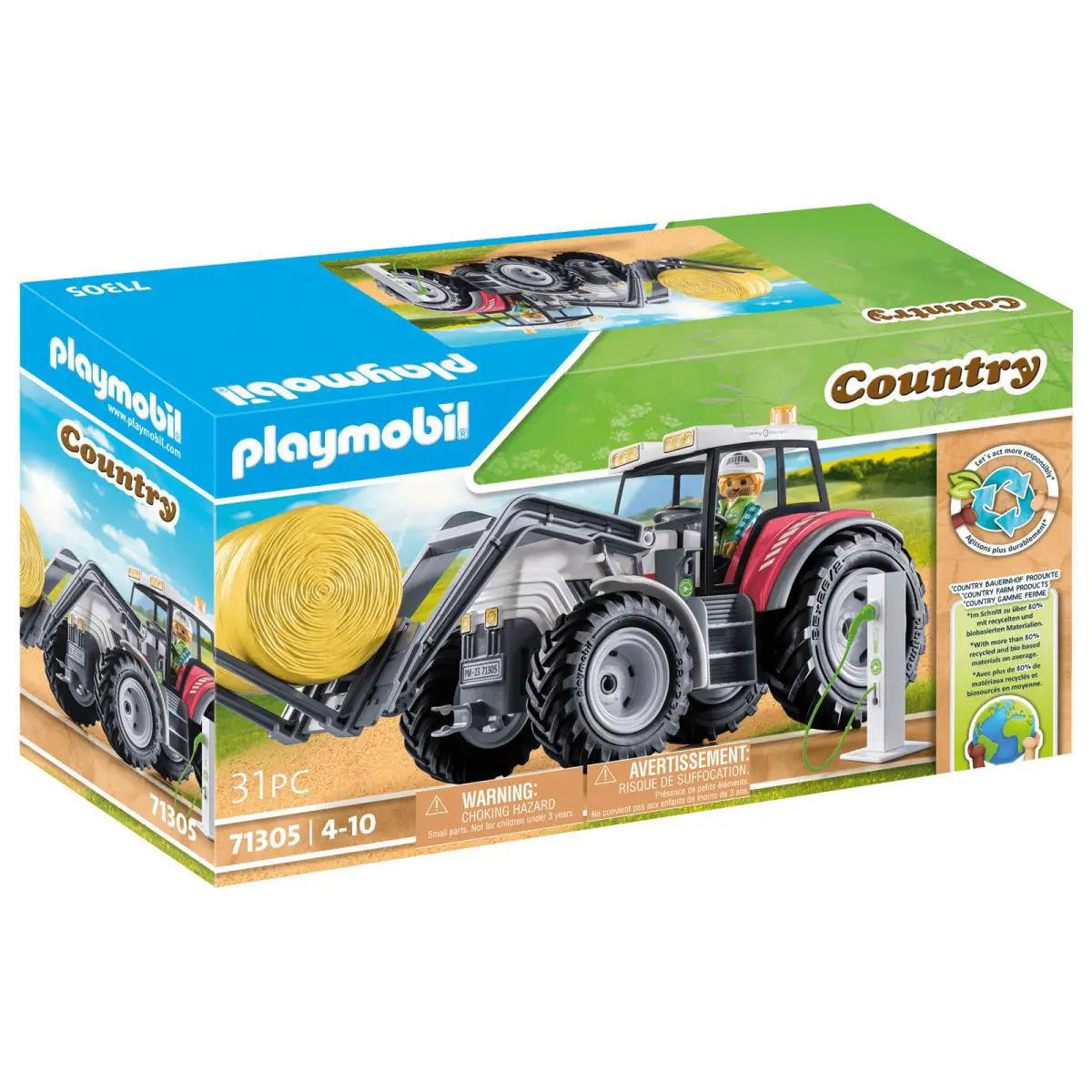 Playmobil 71305 Large Tractor with Accessories