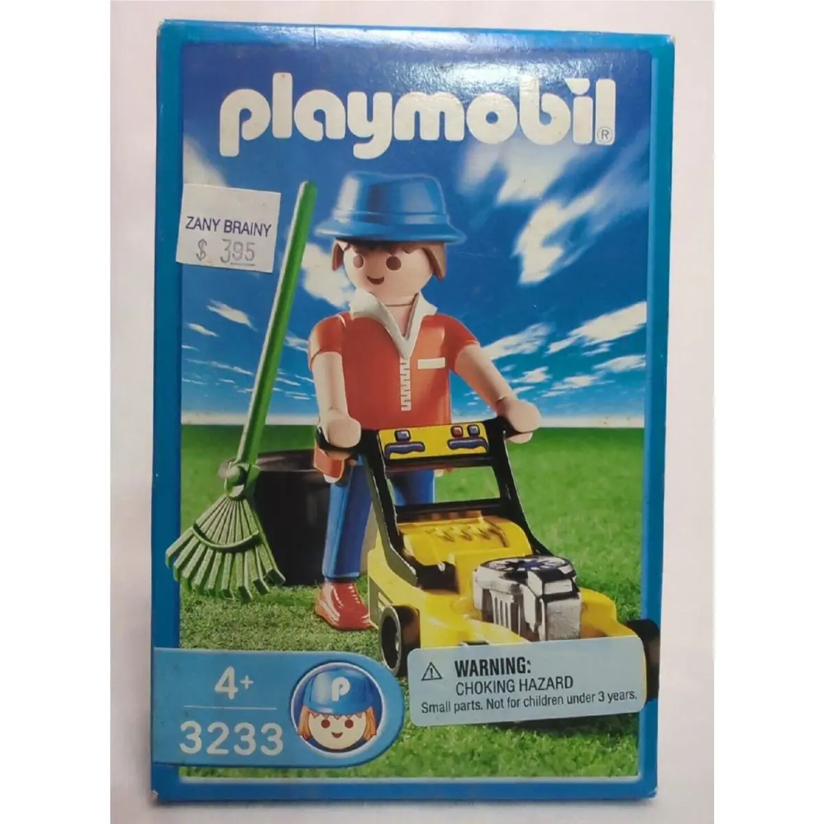 Vintage 2001 Playmobil 3233 Groundskeeper with Lawnmower