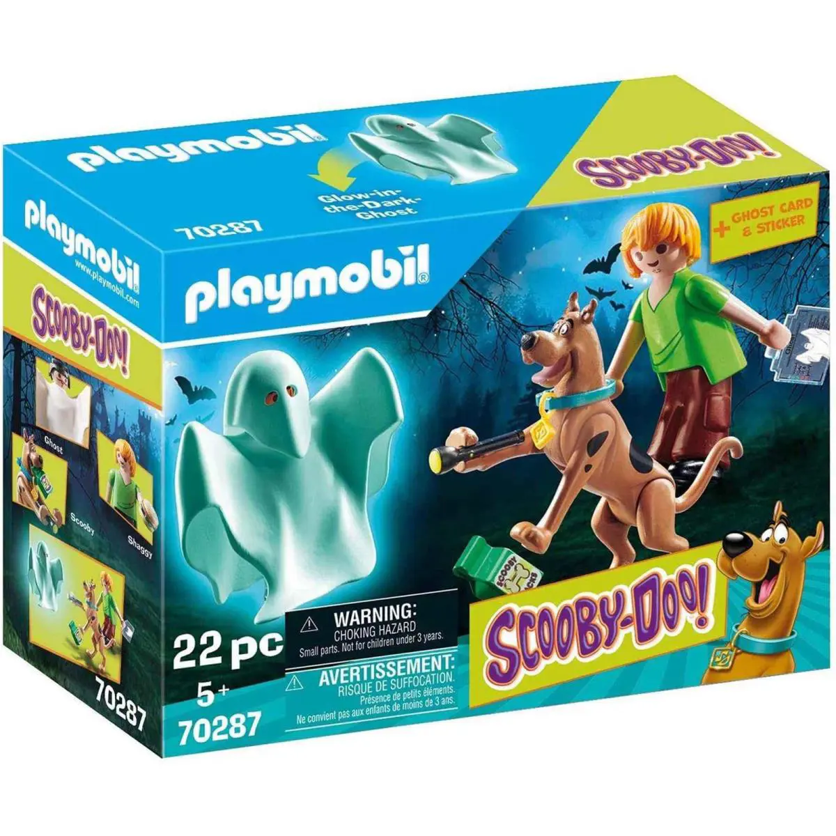 Playmobil Scooby Doo Mystery Snack Time Set with Scooby Shaggy Ghost Accessories