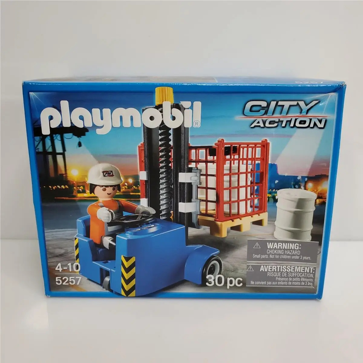 Vintage Playmobil 5257 City Action Harbor Forklift Set 2012 Germany Nos Htf