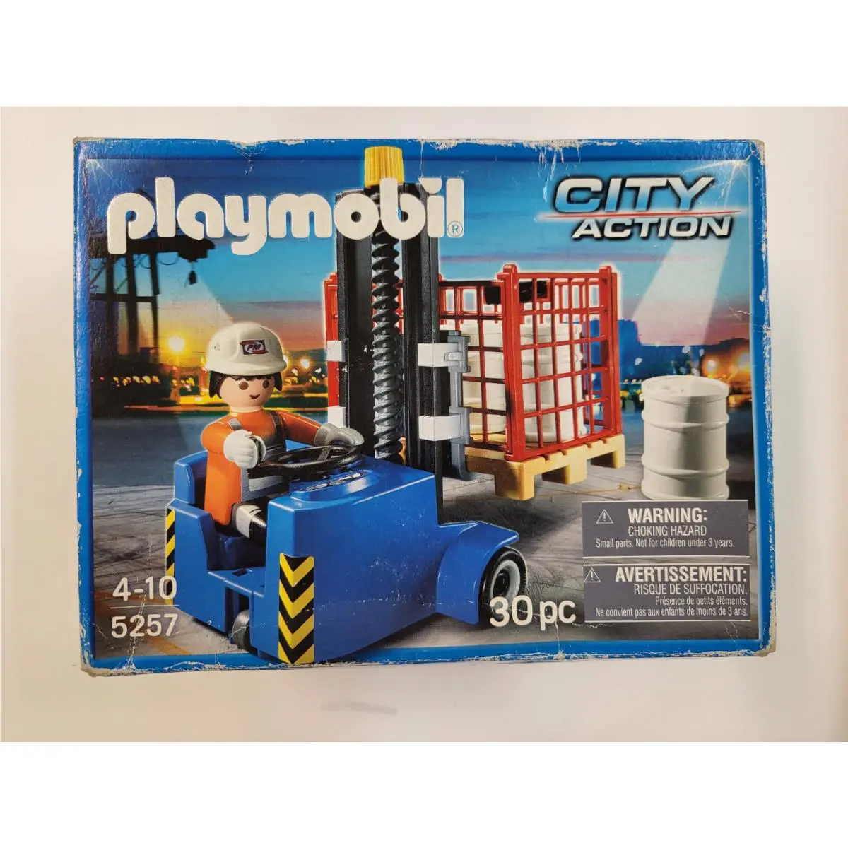 Vintage Playmobil 5257 City Action Harbor Forklift Set 2012