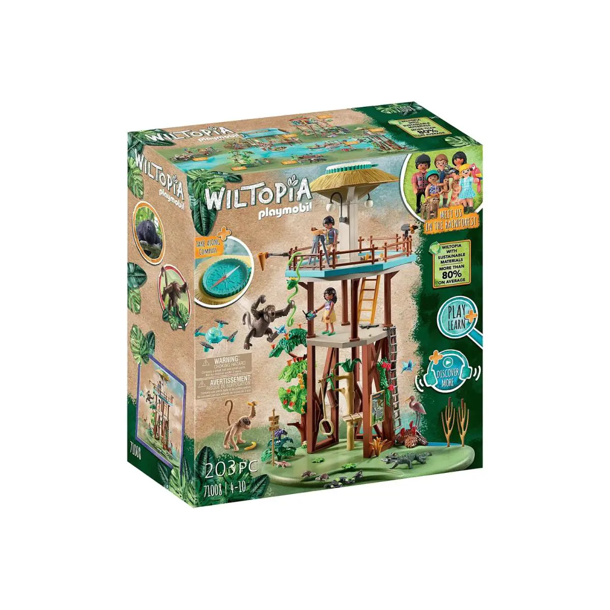 Playmobil Wiltopia 71008 Research Tower with Compass Mib/new