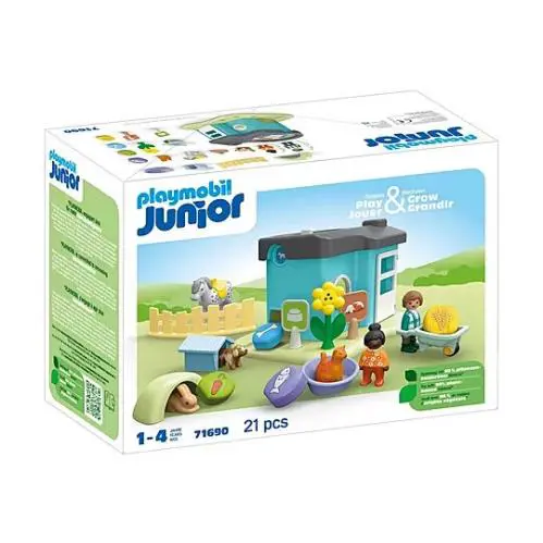 Playmobil Junior 71690 Animal Home with Treat Dispenser Mib/new
