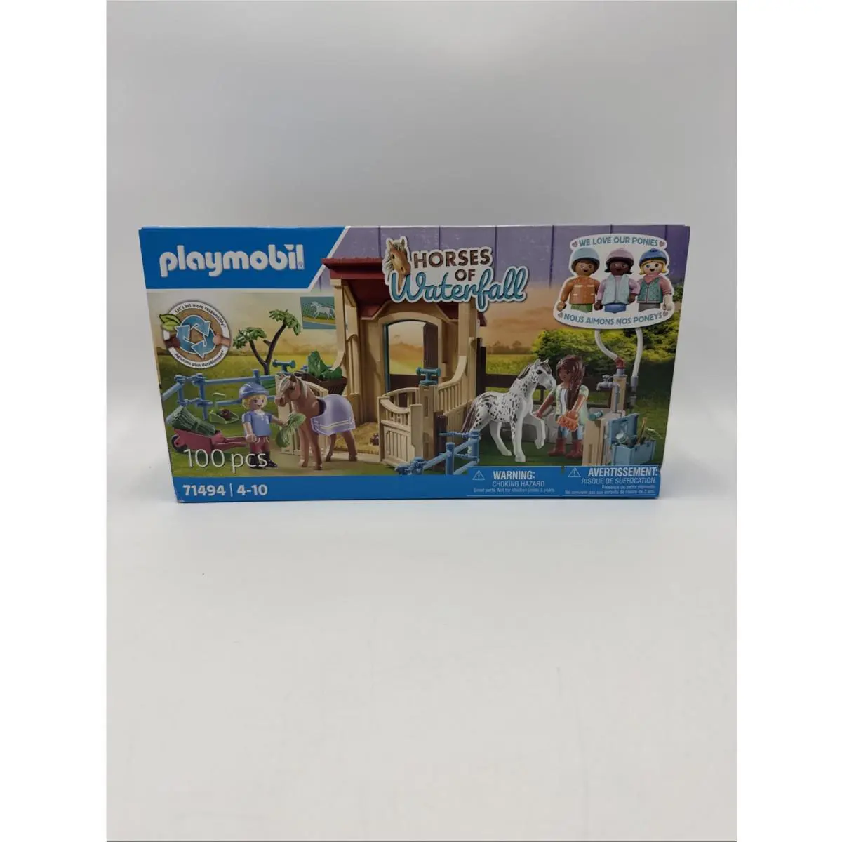Playmobil Riding Stable Playset - 100 Piece Horse Toy Figure Set 71494