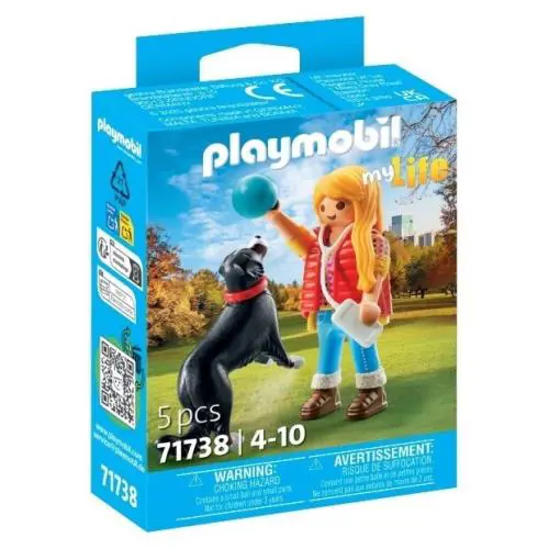 Playmobil 71738 My Life: Woman with Bernese Mountain Dog 5 Pcs Toy Building Kit