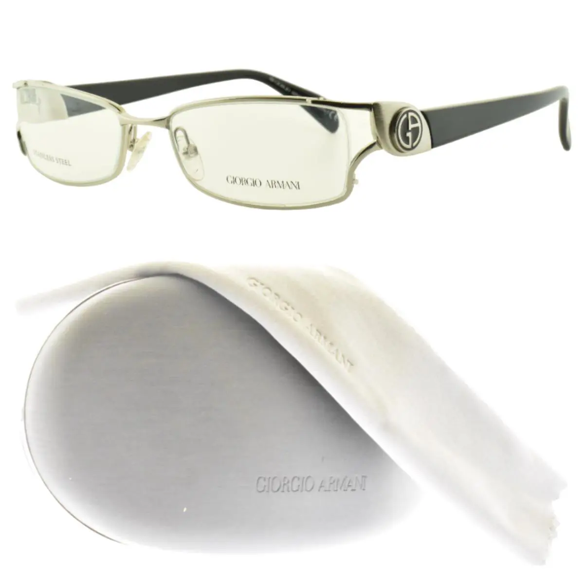 Giorgio Armani GA 741 84J Black Rectangle Full Rim Womens Optical Frame