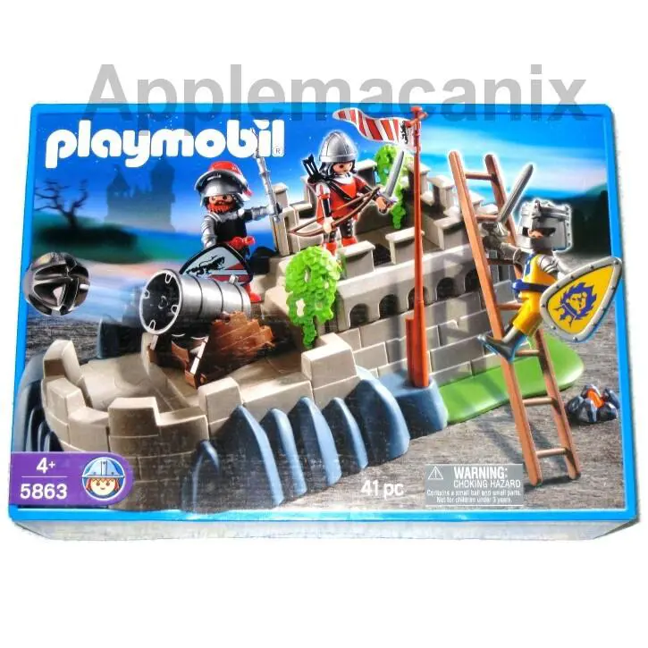 Playmobil 5863 Knights Action Set Rampart Cannon Siege Ladder