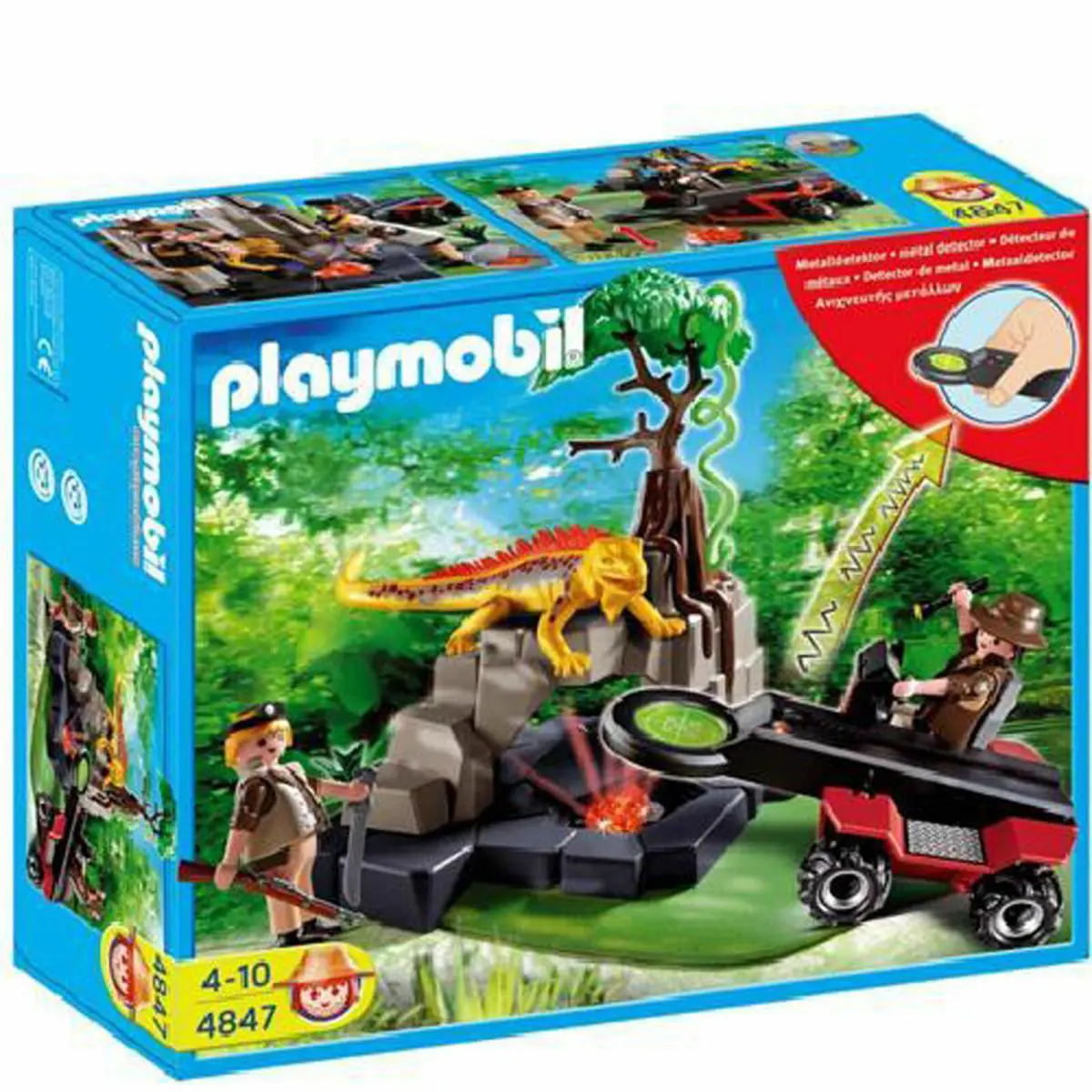 Playmobil 4847 Treasure Hunters with Metal Detector Lizard Indiana Jones