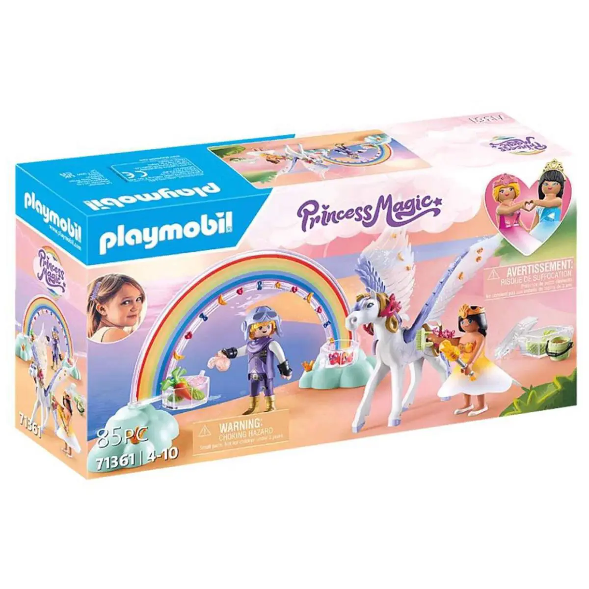 Playmobil Princess Magic Pegasus with Rainbow In The Clouds Building Set 71361