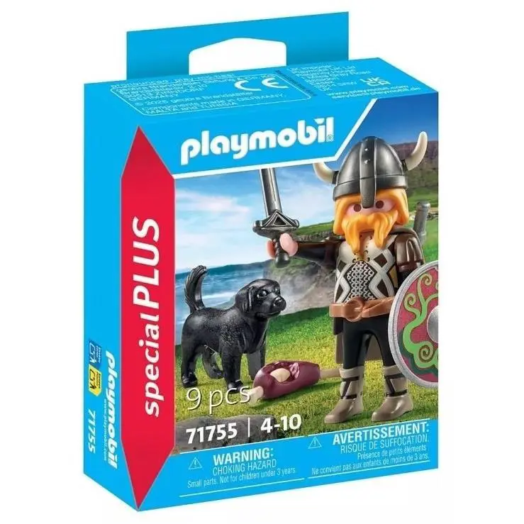 Playmobil 71755 Special Plus: Viking with Guard Dog 9 Pcs Toy Building Kit