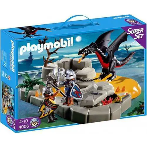 Playmobil 4006 Dragon`s Lair Super Set Medieval Knights Black Shield