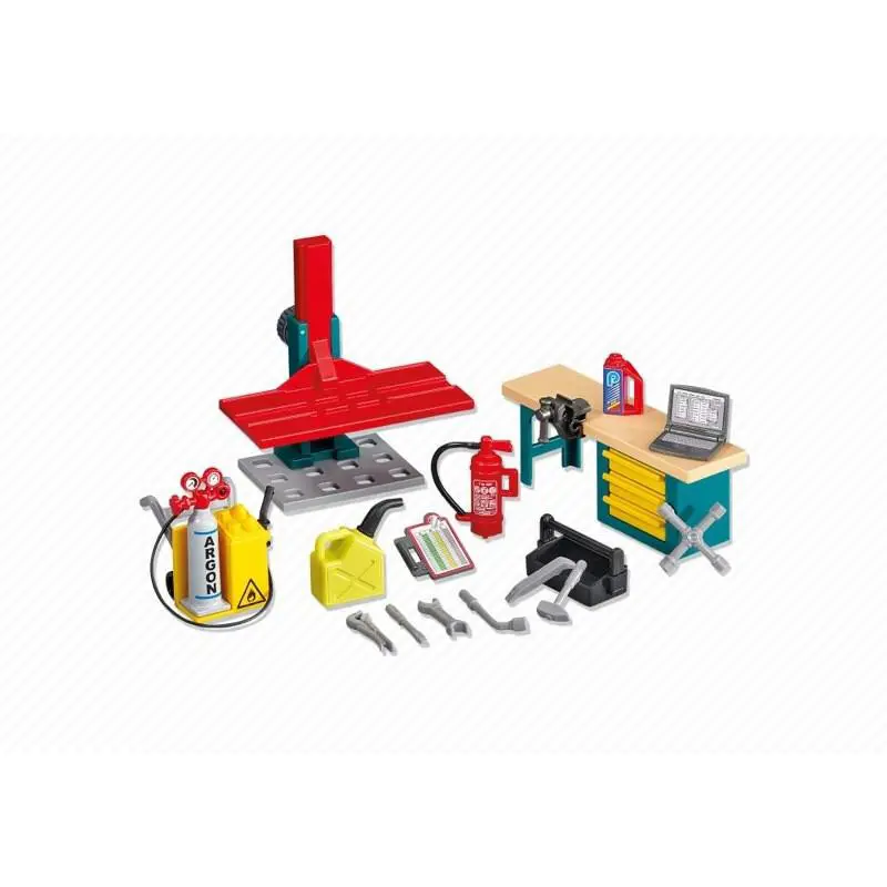 Playmobil 6225 Motorcycle Repair Shop Interior Mechanic Workship Add-on Bag