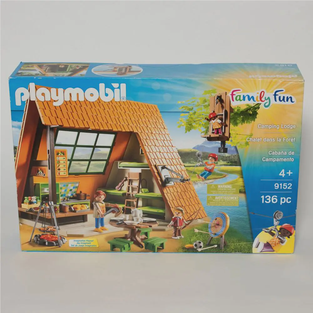 Playmobil 9152 Camping Lodge W/zip Line 136 PC Ages 4+ Upc 4008789091529