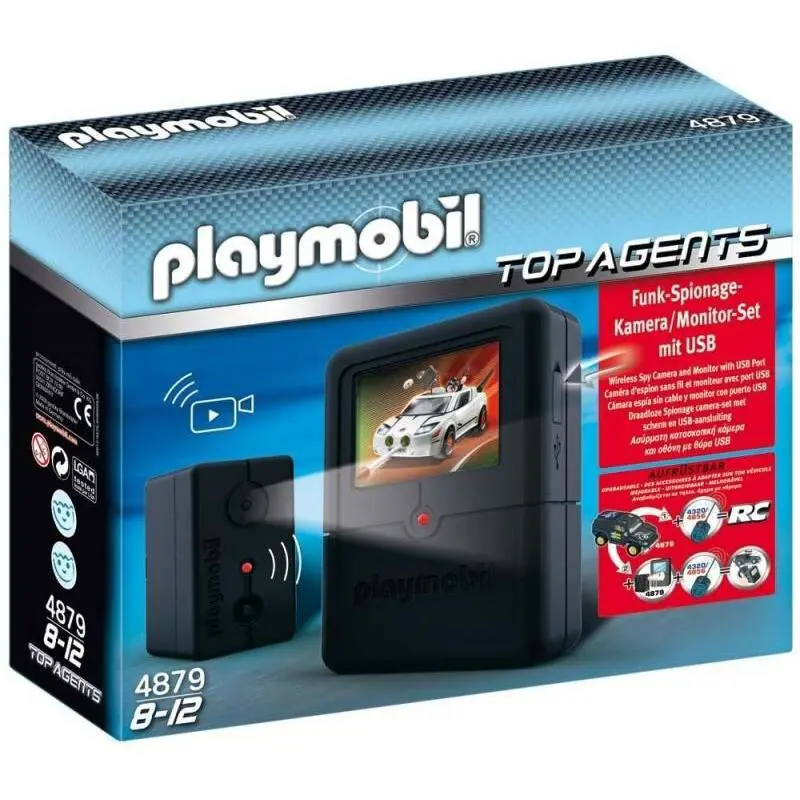 Playmobil 4879 Set Top Agents Spying Camera Spy Cam RC Monitor TV Lcd Screen