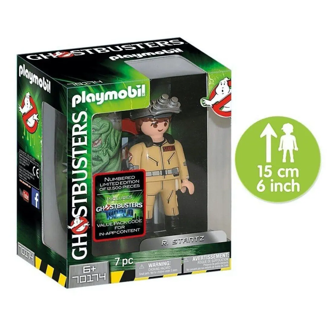 Playmobil 70174 Ghostbusters: Collectible Figure R. Stantz 7 Pcs