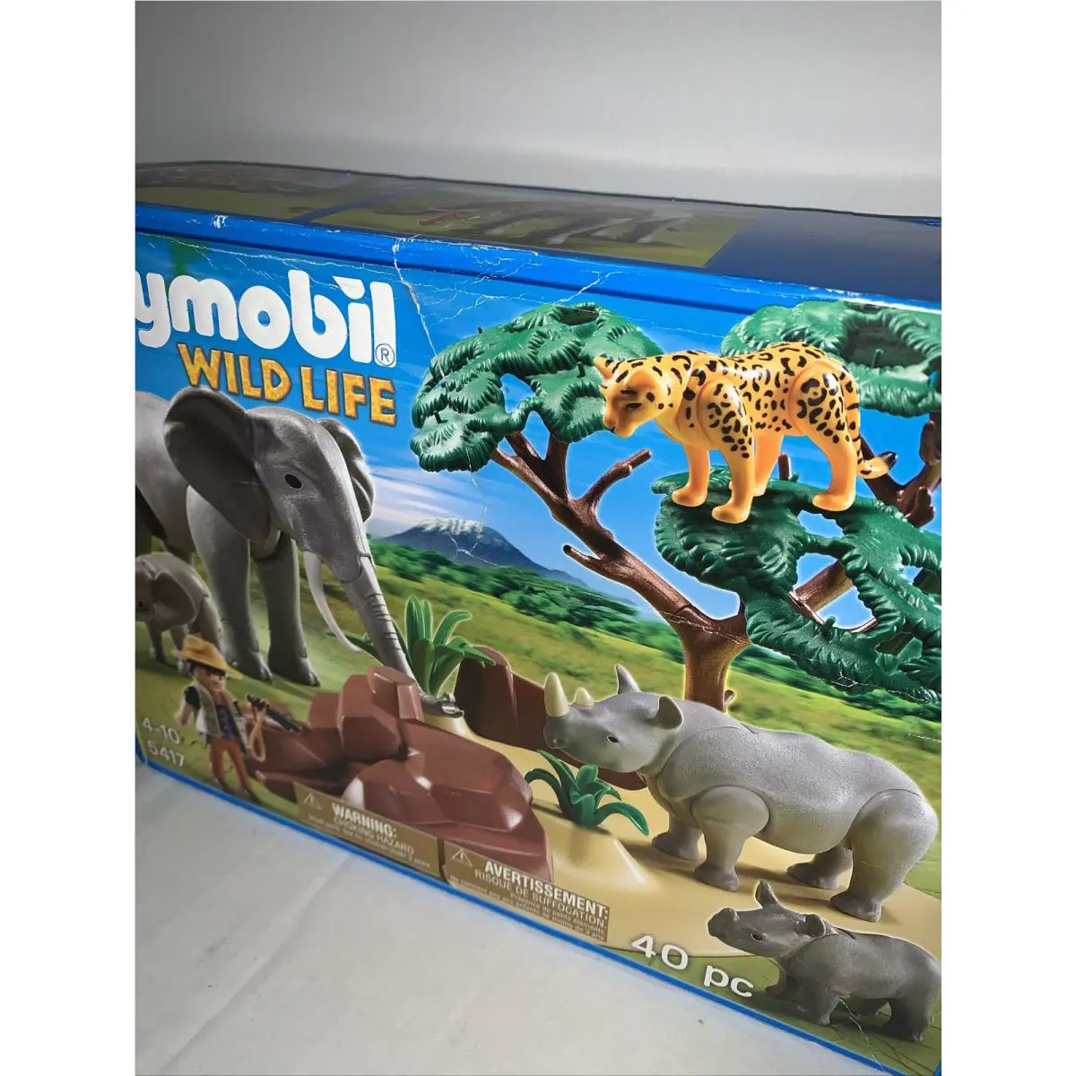 Playmobil Wildlife 5417 African Safari Elephant Rhino Babies See Box Wear