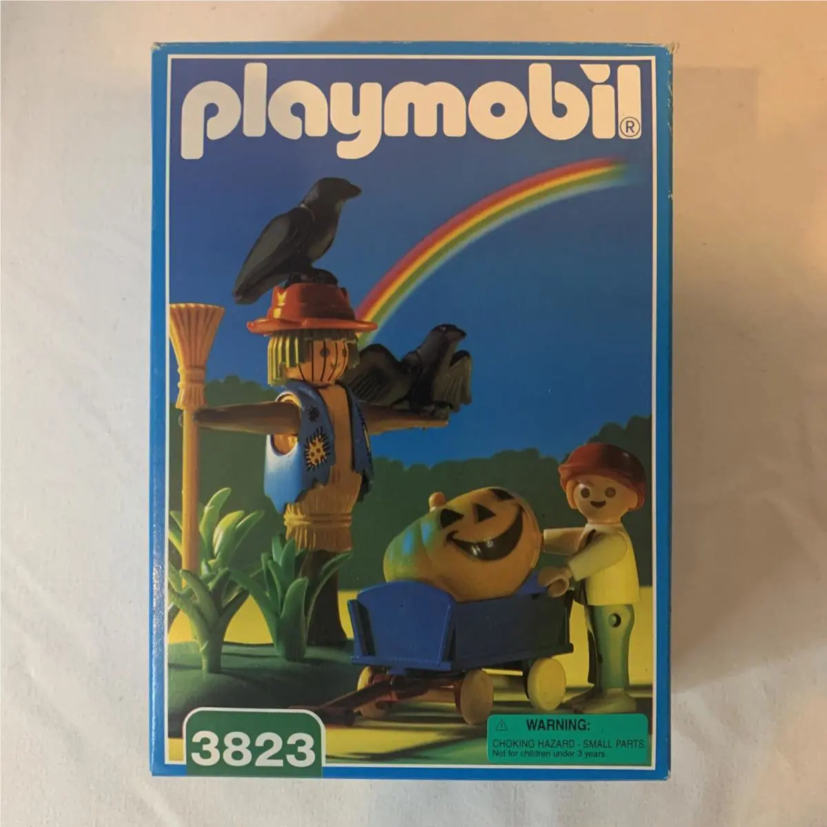 Vintage Geobra Playmobil 3823 Scarecrow Halloween Pumpkin Set Made in Malta