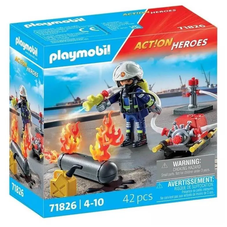 Playmobil 71826 Action Heroes: Gas Tank Extinguishing 42 Pcs Toy Building Kit