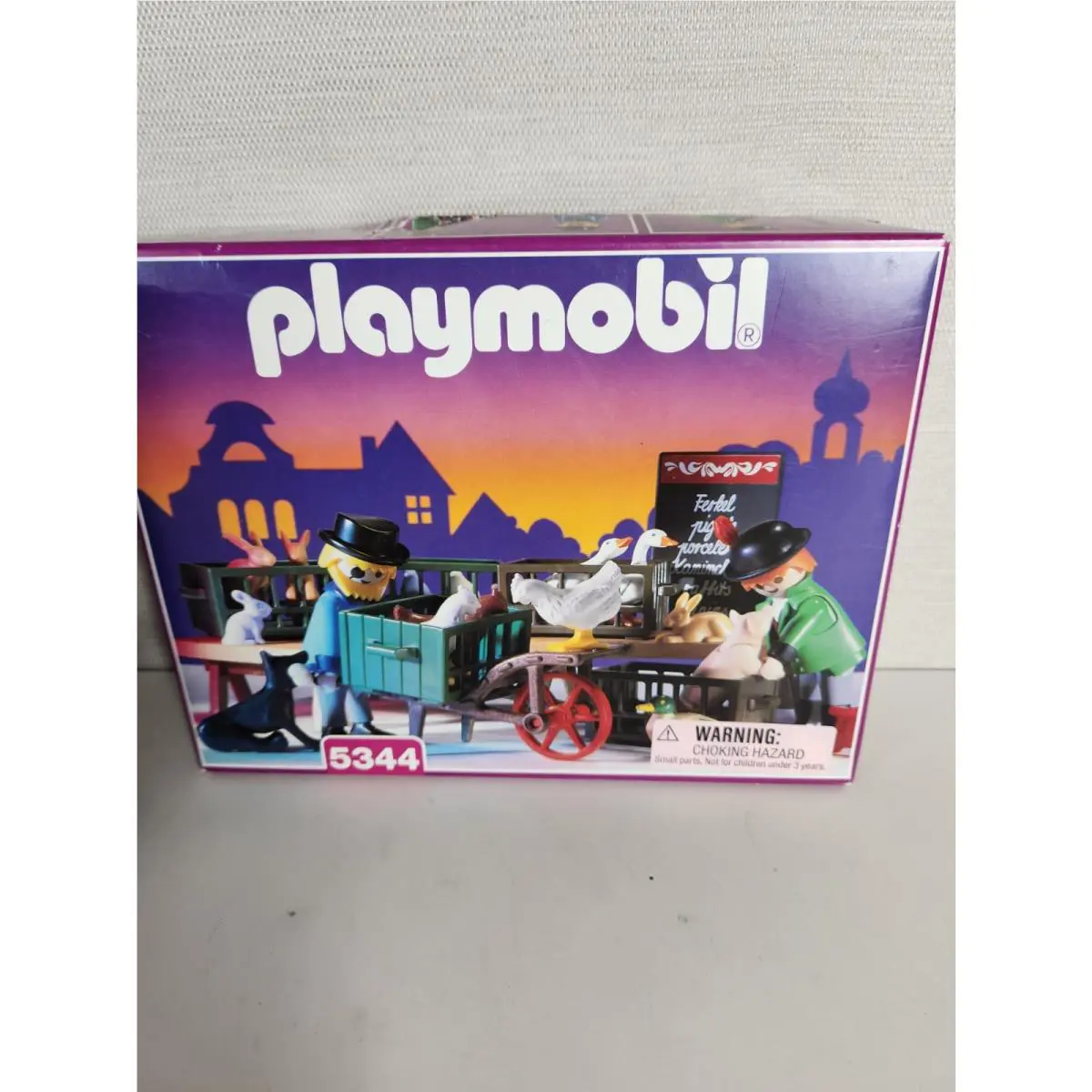 Vtg Playmobil Victorian Pet Poultry Stand Shop Dog Pig Rabbit 5344 Read