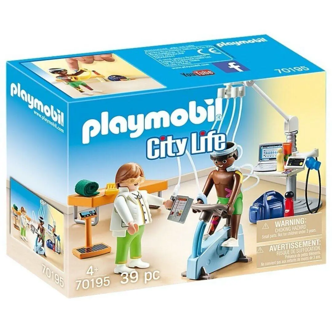 Playmobil 70195 City Life: Physiotherapist`s Office 39 Pcs Toy Building Kit