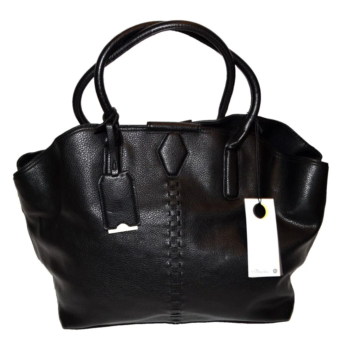 3.1  For Target Expandable Black Pebbled Leather Tote Bag by Phillip Lim