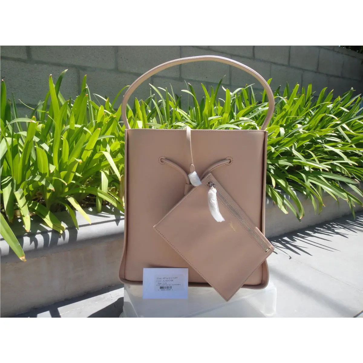 3.1  Soleil Large Alabaster Smooth Leather Bucket Bag Tags/dustbag by Phillip Lim