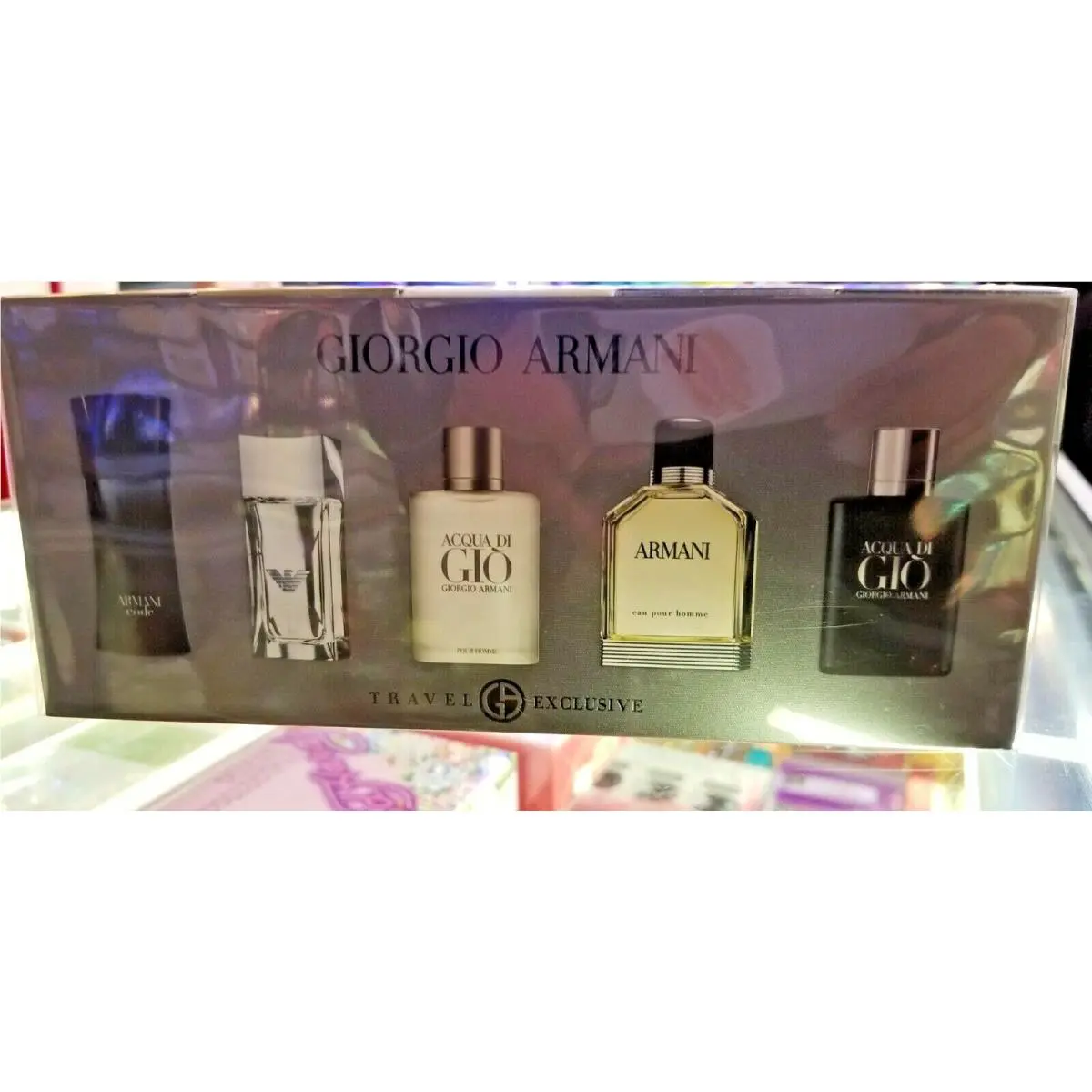 Giorgio Armani Travel Exclusive 5 Pc Mini Travel Gift Set Men Box