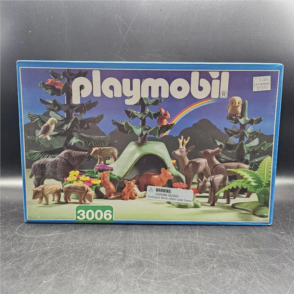 Vtg Playmobil 3006 Wildlife Woodland Animals and Trees