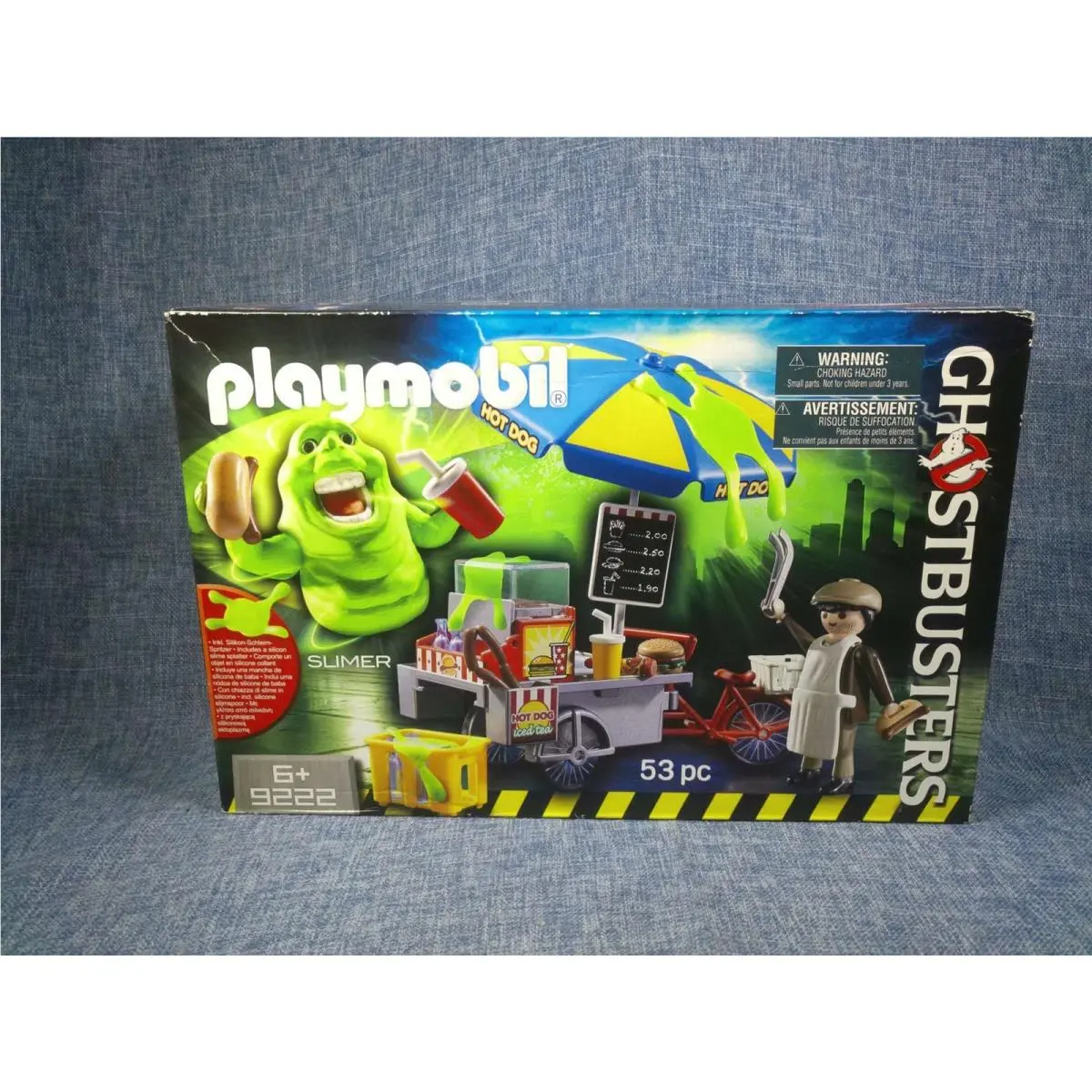 Playmobil Ghostbusters Slimer Hot Dog Cart Set 9222 Retired 2017 53 Psc