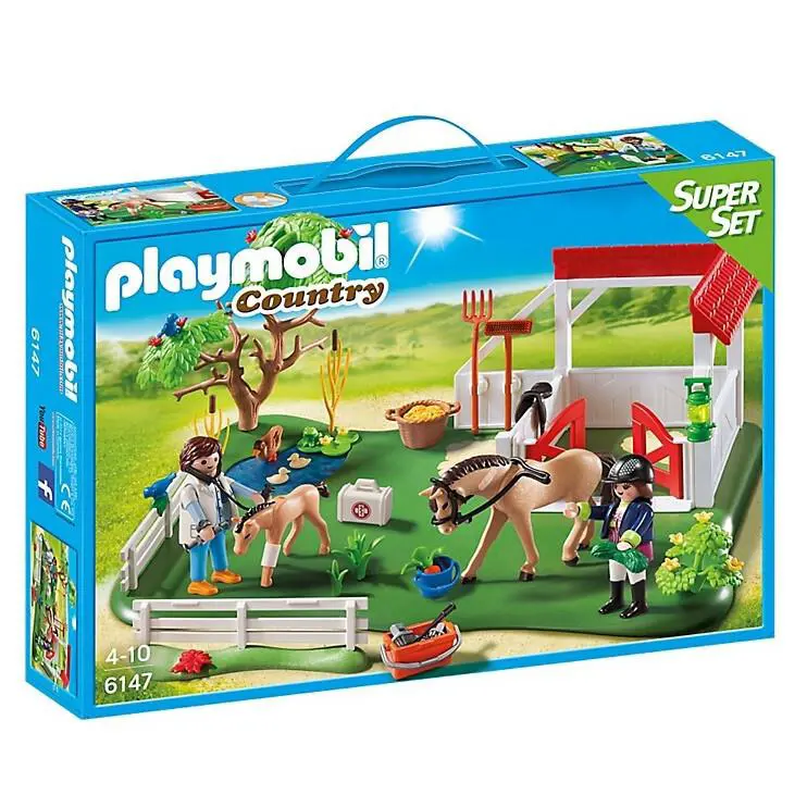 Playmobil 6147 Country Horse Paddock Veterinarian Vet Pony