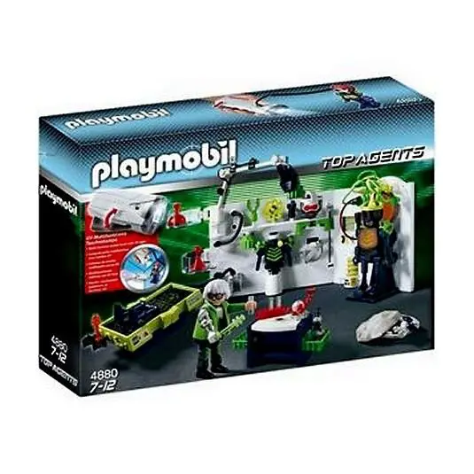 Playmobil 4880 Top Agents Robo-gangster Laboratory Lab Android Science UV Light