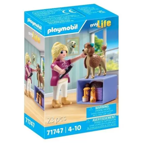 Playmobil 71747 My Life: Dog Groomer 23 Pcs Toy Building Kit