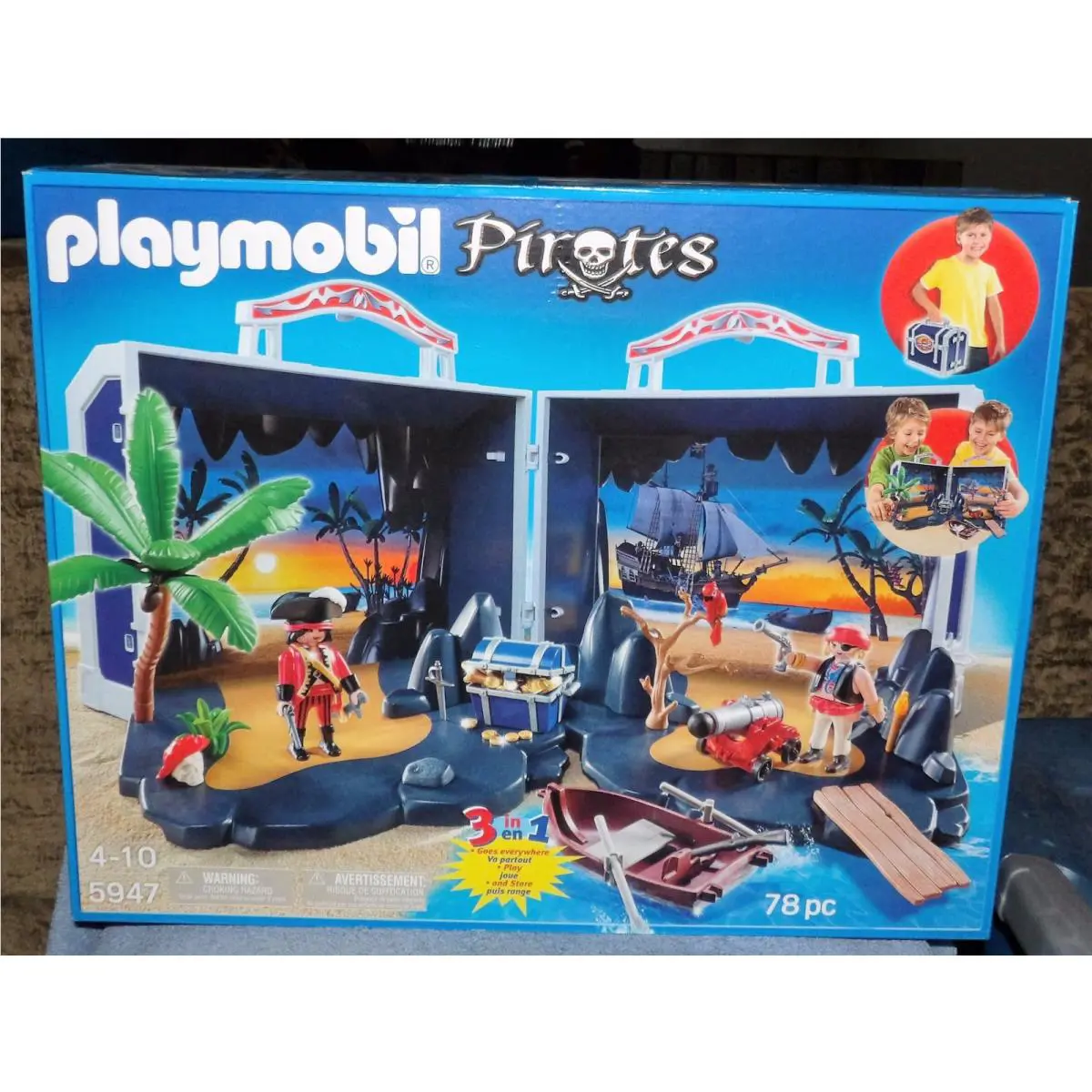 Playmobil Pirates 2012 Take Along Pirate Treasure Chest Set 5947