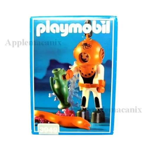 Playmobil 3949 Hard Hat Diver Scuba Antique Vase Eel Deep Sea Diving Ocean