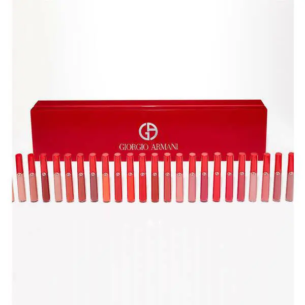 Giorgio Armani Beauty Lip Maestro Bento Box - 24 Full Size Liquid Lipstick + Box