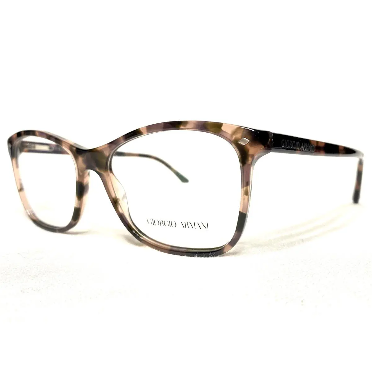 Giorgio Armani AR7075 5410 Womens Pink Havana Square Eyeglasses Frames 54/16