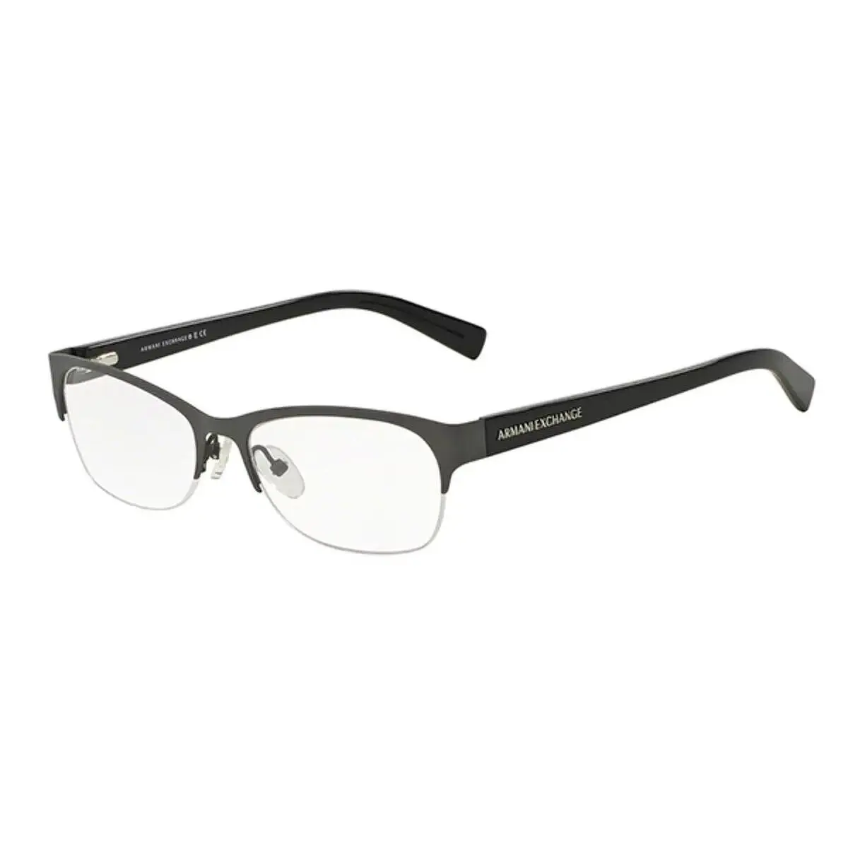 Armani Exchange AX 1016 6074 Semi Rimless Gunmetal 53-17-140 Italy