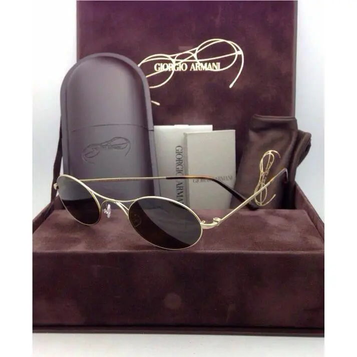 Giorgio Armani Titanium Sunglasses AR 6018-T-K 3071/7C Gold Frame Green Lens
