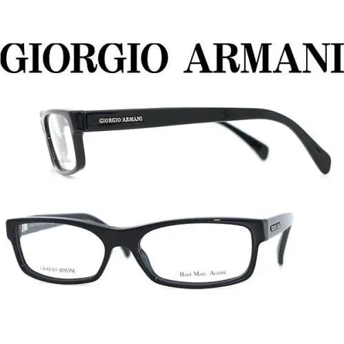 GA866 D9M Black Bold Plastic Eyeglasses 54-16-140 Italy RX by Giorgio Armani