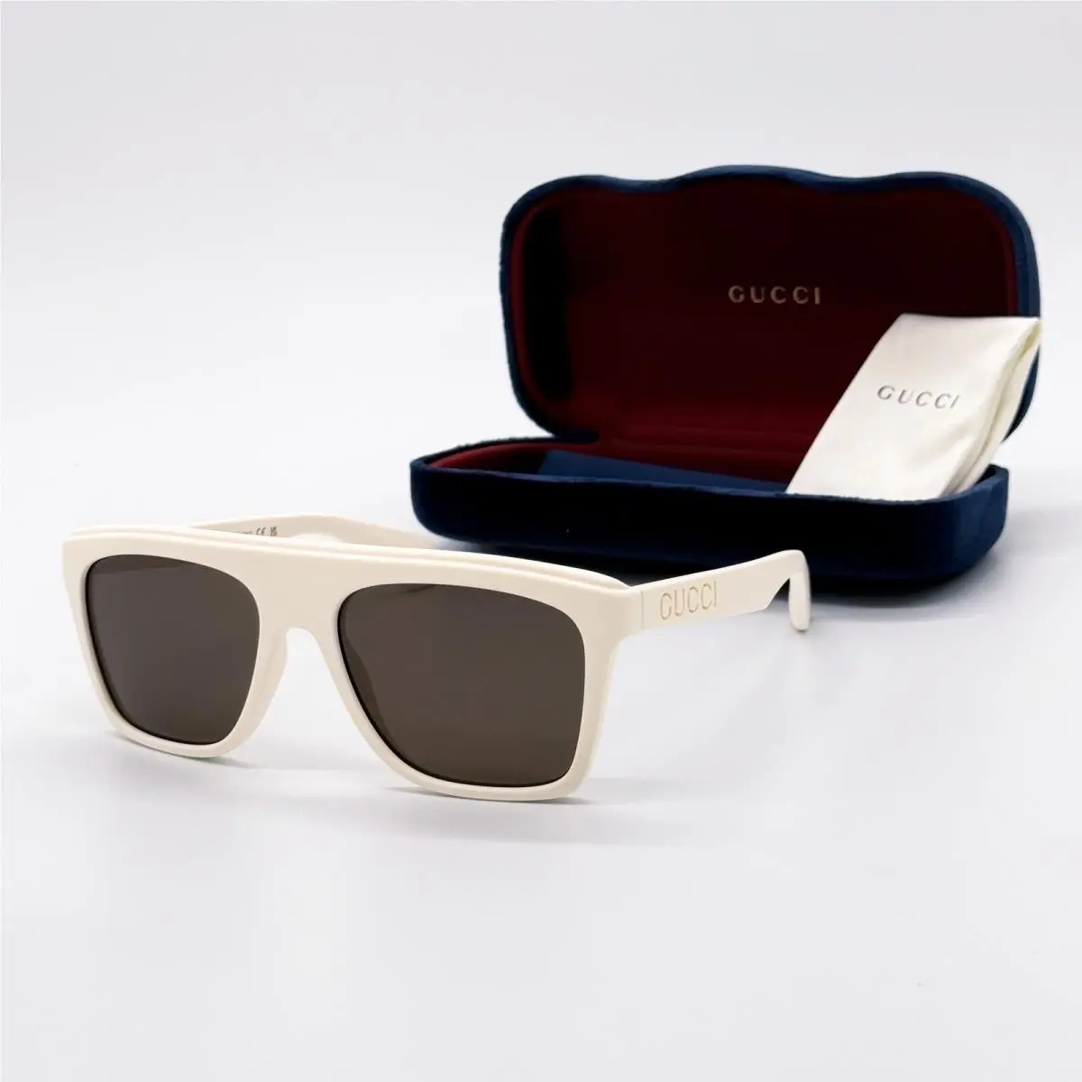 Gucci GG1570S 003 Square Beige Brown Unisex Sunglasses Gucci