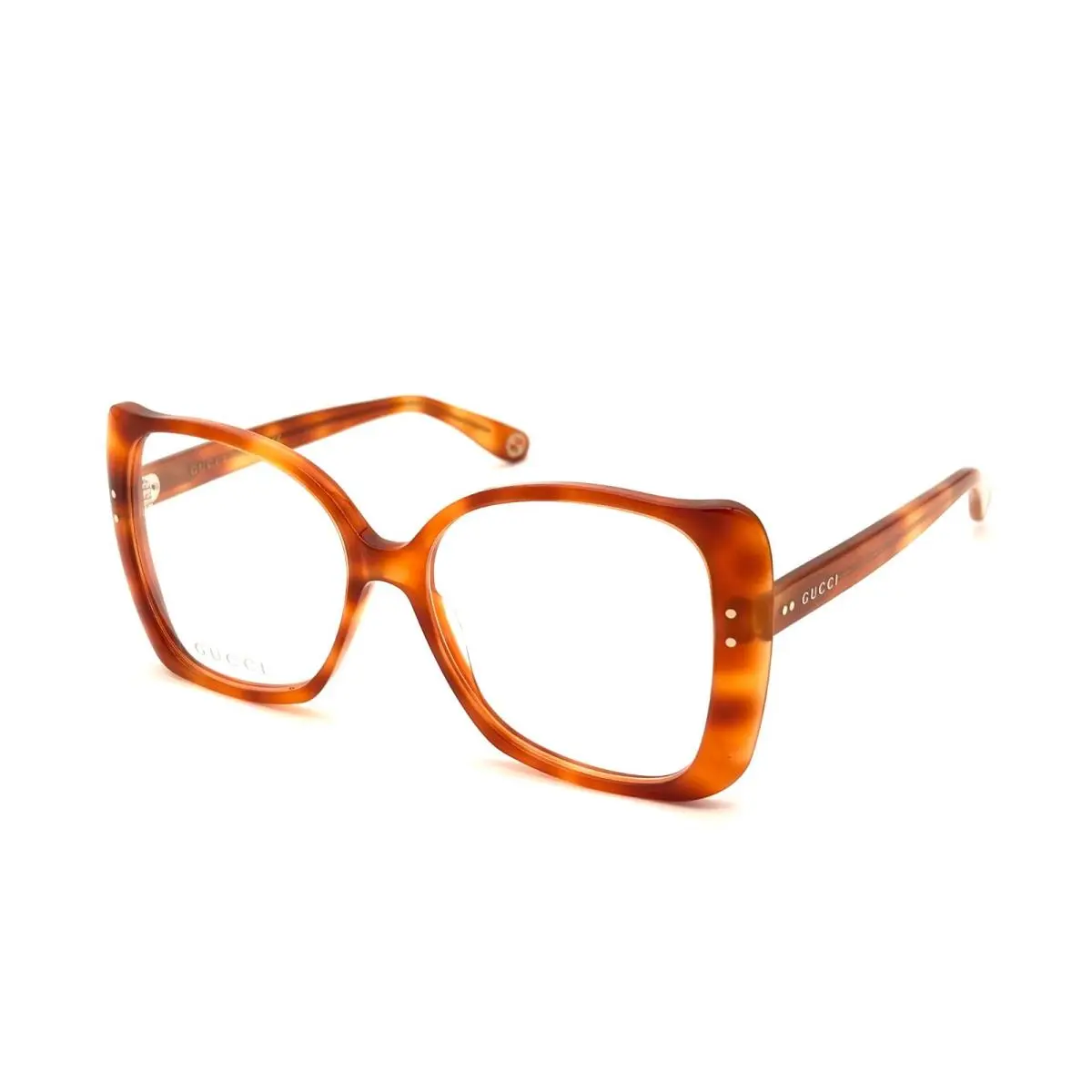 Gucci GG0473O 003 Blonde Havana / Clear Lenses 55mm Eyeglasses