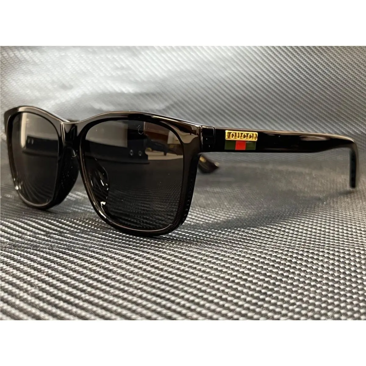 Gucci GG0746SA 001 Black Grey Men`s Sunglasses 57 mm