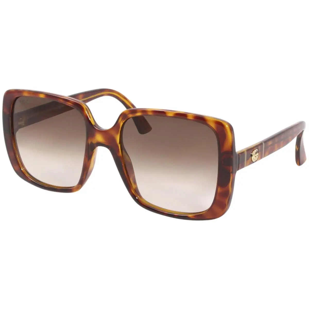 Gucci GG0632S 002 Sunglasses Women`s Havana/brown Gradient Lenses Square 56mm - Frame: Brown, Lens: Brown